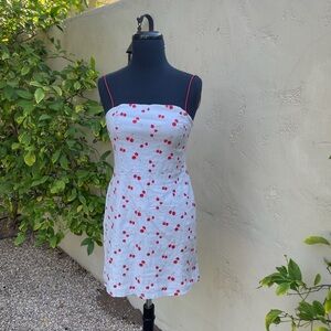 Urban Outfitters "Colette" cherry print bodycon mini dress - size 4